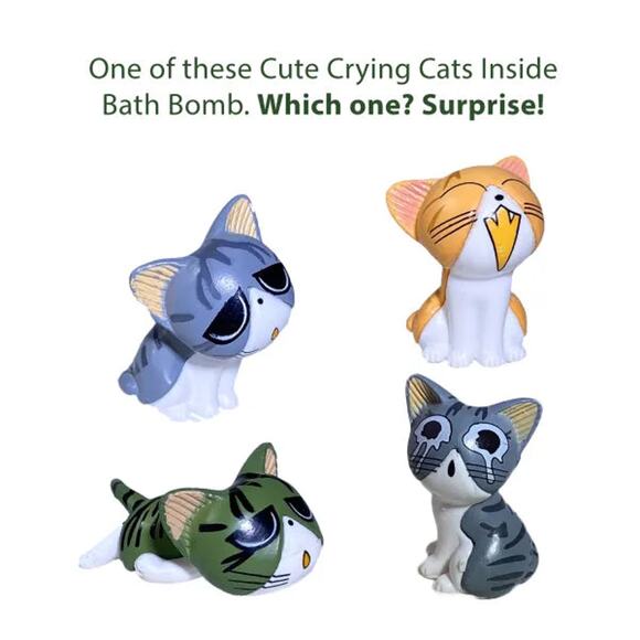 Crying CAT Bath Bomb for Kids with Surprise Inside - Picture 4 of 6